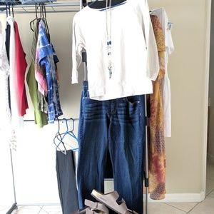 Banana Republic white cream sweater top small